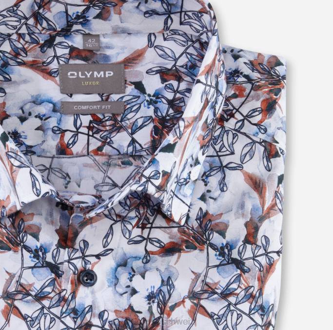 OLYMP Luxor Comfort Fit, Businesshemd, Under Button-Down, Mandarine LBD81501 Kleidung