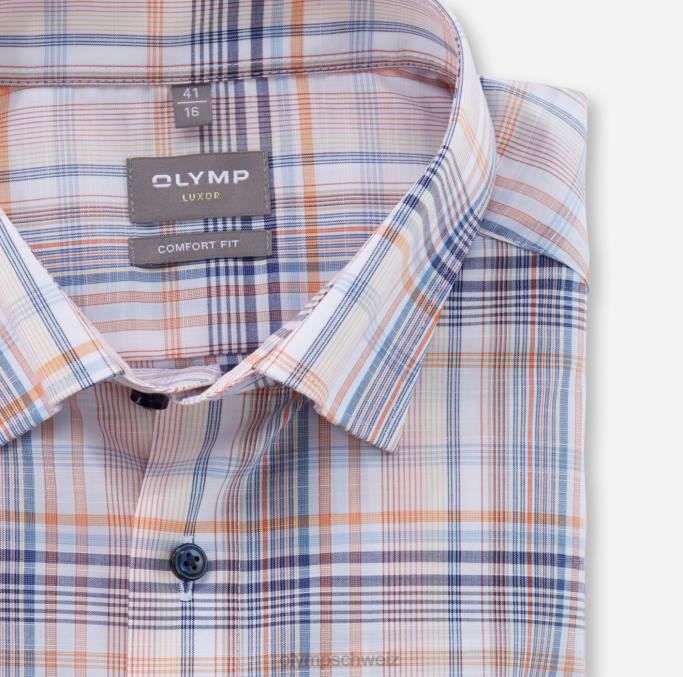 OLYMP Luxor Comfort Fit, Businesshemd, Under Button-Down, Mandarine LBD81514 Kleidung