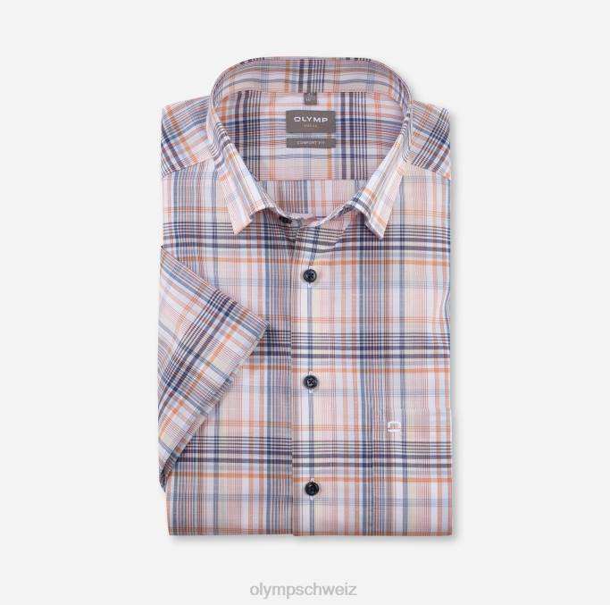 OLYMP Luxor Comfort Fit, Businesshemd, Under Button-Down, Mandarine LBD81542 Kleidung