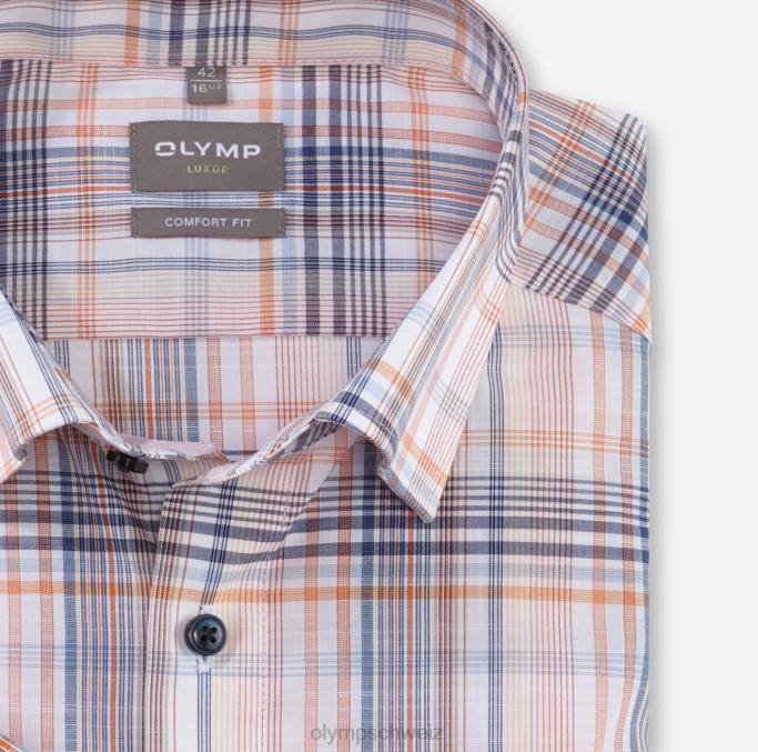 OLYMP Luxor Comfort Fit, Businesshemd, Under Button-Down, Mandarine LBD81542 Kleidung