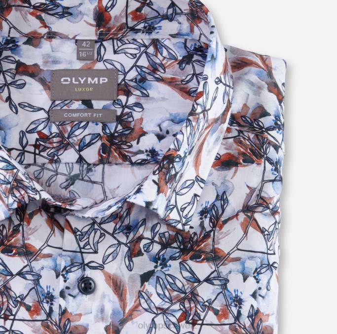 OLYMP Luxor Comfort Fit, Businesshemd, Under Button-Down, Mandarine LBD81627 Kleidung