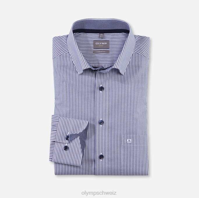 OLYMP Luxor Comfort Fit, Businesshemd, Under Button-Down, Marine LBD81516 Kleidung