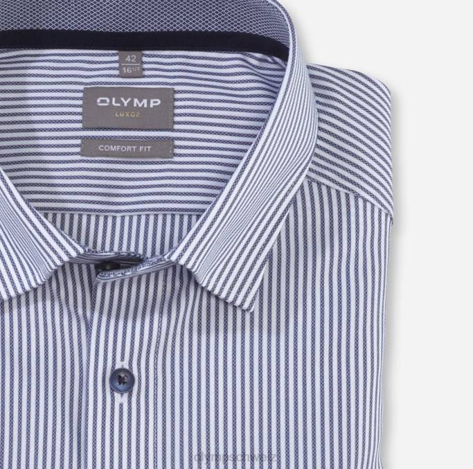 OLYMP Luxor Comfort Fit, Businesshemd, Under Button-Down, Marine LBD81558 Kleidung
