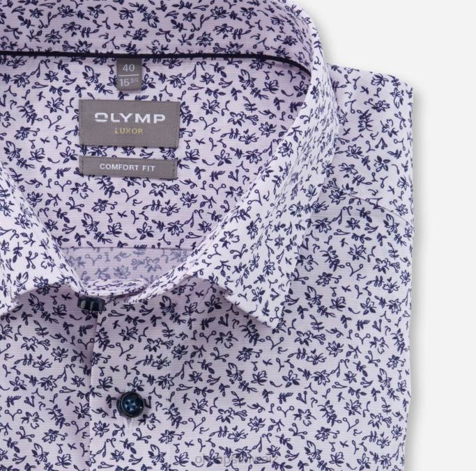 OLYMP Luxor Comfort Fit, Businesshemd, Under Button-Down, Rose LBD81529 Kleidung