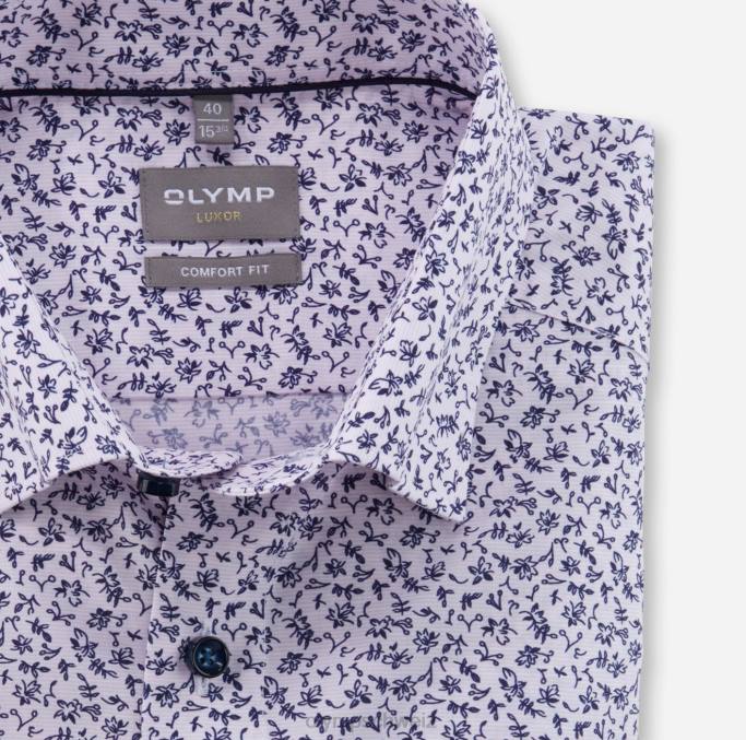 OLYMP Luxor Comfort Fit, Businesshemd, Under Button-Down, Rose LBD81582 Kleidung