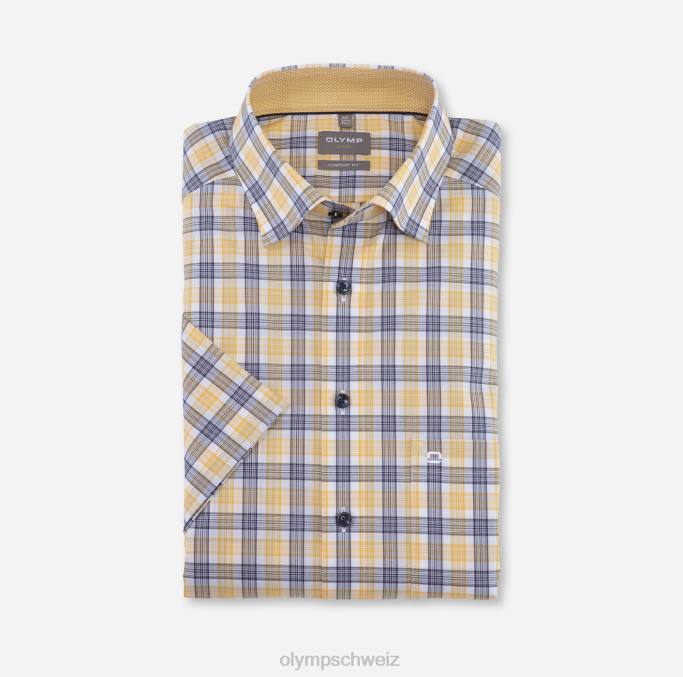 OLYMP Luxor Comfort Fit, Businesshemd, Under Button-Down, gelb LBD81520 Kleidung