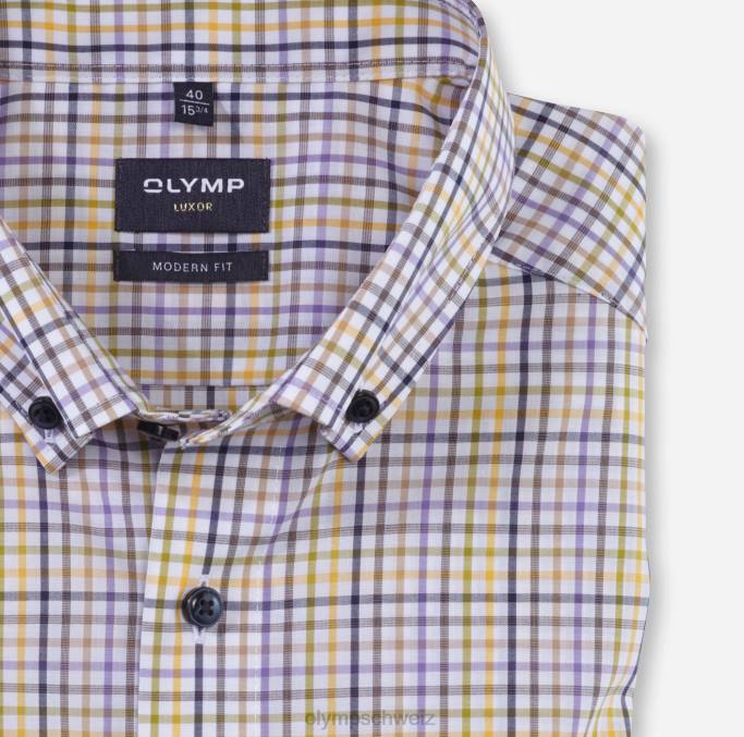 OLYMP Luxor Modern Fit, Businesshemd, Button-Down, Limette LBD81045 Kleidung