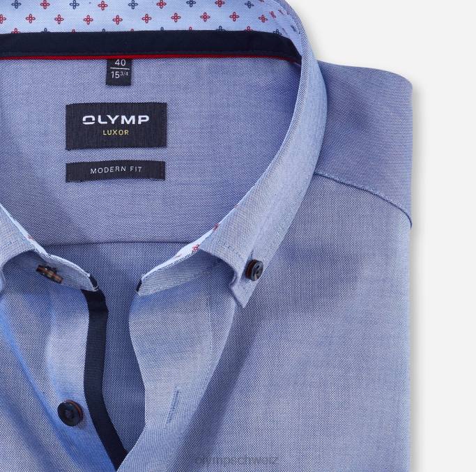 OLYMP Luxor Modern Fit, Businesshemd, Button-Down, rauchblau LBD81309 Kleidung