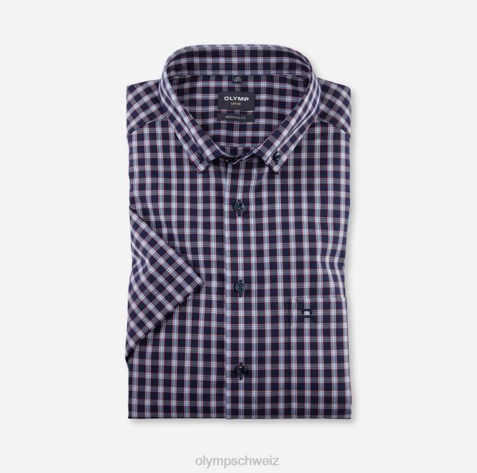 OLYMP Luxor Modern Fit, Businesshemd, Button-Down, rot LBD81137 Kleidung