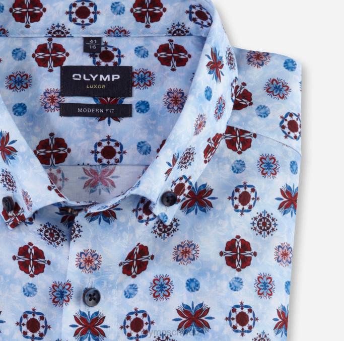 OLYMP Luxor Modern Fit, Businesshemd, Button-Down, rot LBD8924 Kleidung