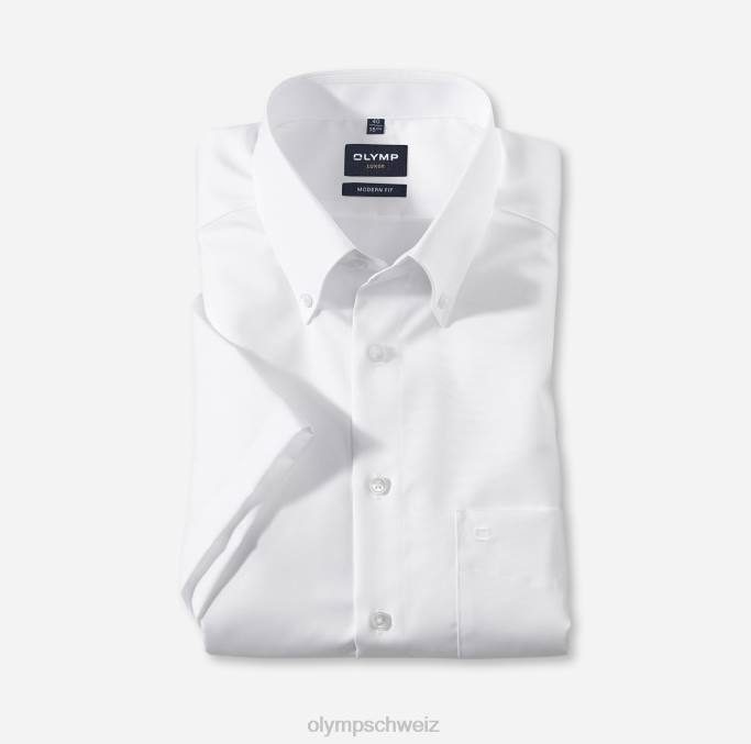 OLYMP Luxor Modern Fit, Businesshemd, Button-Down, weiß LBD81379 Kleidung