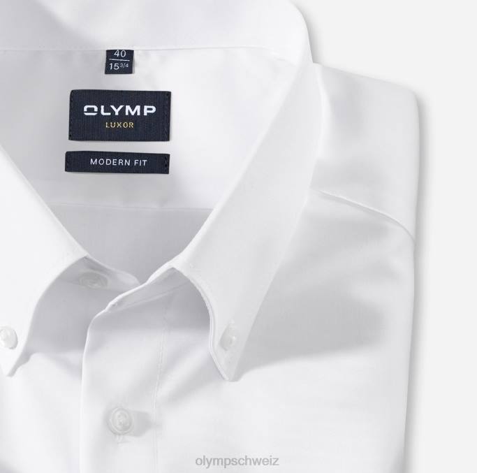 OLYMP Luxor Modern Fit, Businesshemd, Button-Down, weiß LBD81379 Kleidung
