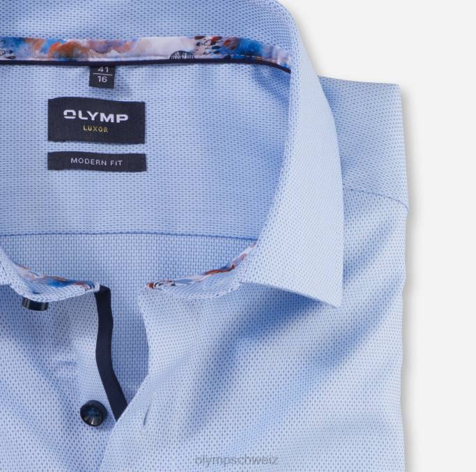OLYMP Luxor Modern Fit, Businesshemd, Global Kent, Blau LBD81227 Kleidung