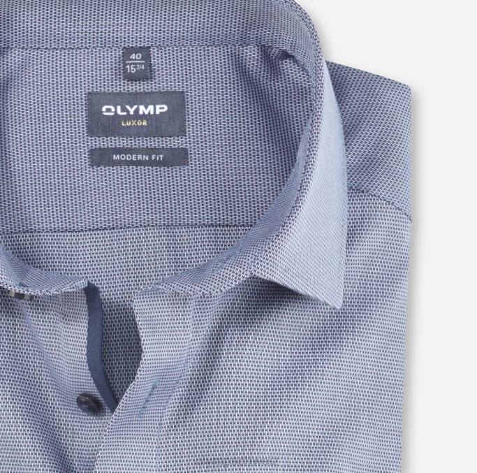 OLYMP Luxor Modern Fit, Businesshemd, Global Kent, Blau LBD81243 Kleidung