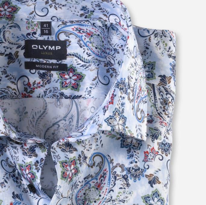 OLYMP Luxor Modern Fit, Businesshemd, Global Kent, Blau LBD81266 Kleidung