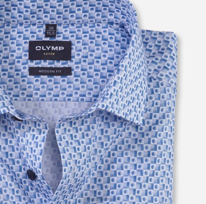 OLYMP Luxor Modern Fit, Businesshemd, Global Kent, Blau LBD81271 Kleidung