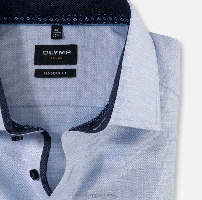 OLYMP Luxor Modern Fit, Businesshemd, Global Kent, Blau LBD81282 Kleidung