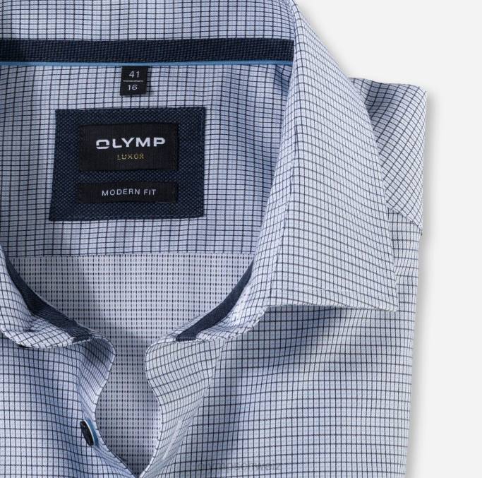 OLYMP Luxor Modern Fit, Businesshemd, Global Kent, Blau LBD81292 Kleidung
