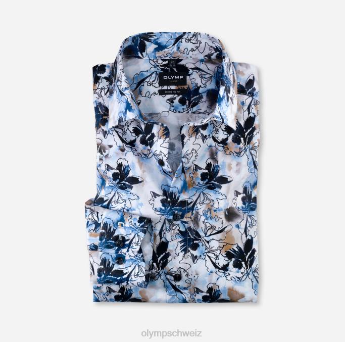 OLYMP Luxor Modern Fit, Businesshemd, Global Kent, Blau LBD81334 Kleidung