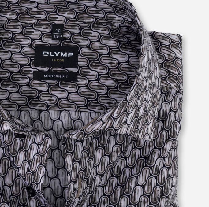 OLYMP Luxor Modern Fit, Businesshemd, Global Kent, Braun LBD81294 Kleidung