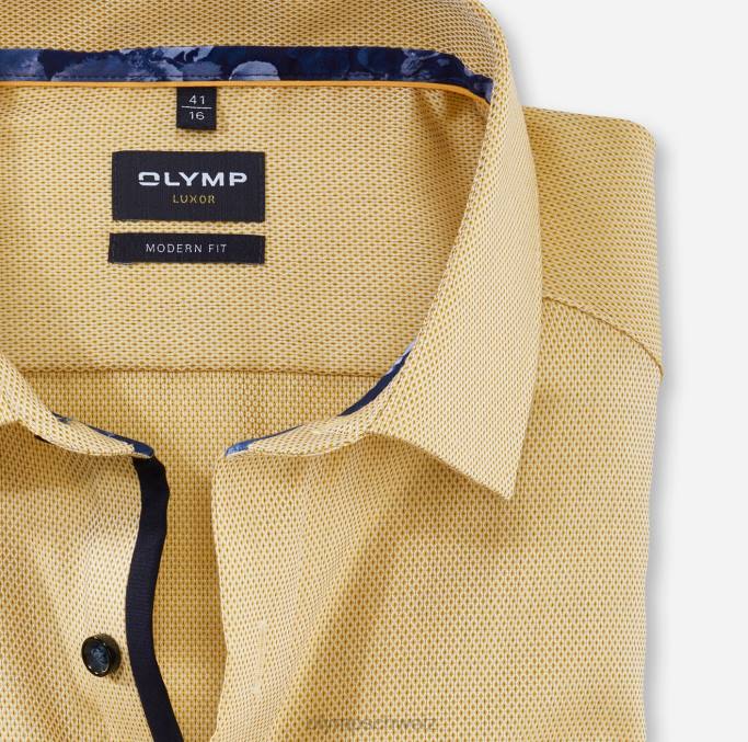 OLYMP Luxor Modern Fit, Businesshemd, Global Kent, Gelb LBD81209 Kleidung