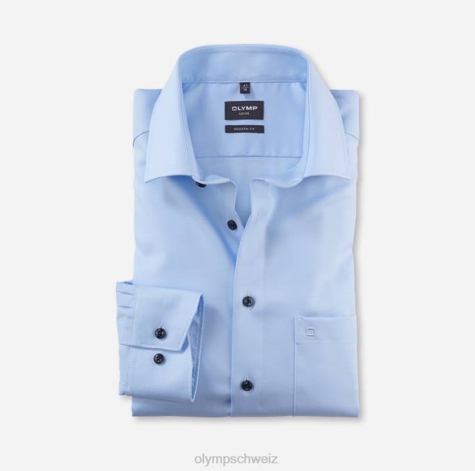 OLYMP Luxor Modern Fit, Businesshemd, Global Kent, Hellblau LBD8958 Kleidung