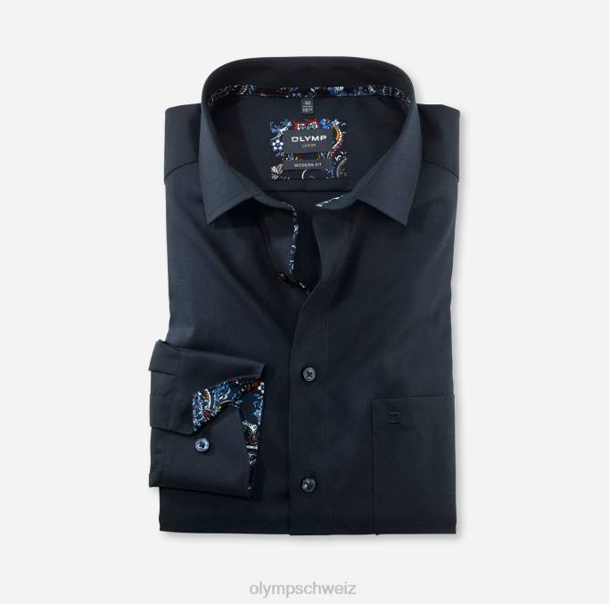OLYMP Luxor Modern Fit, Businesshemd, Global Kent, Kobalt LBD81302 Kleidung
