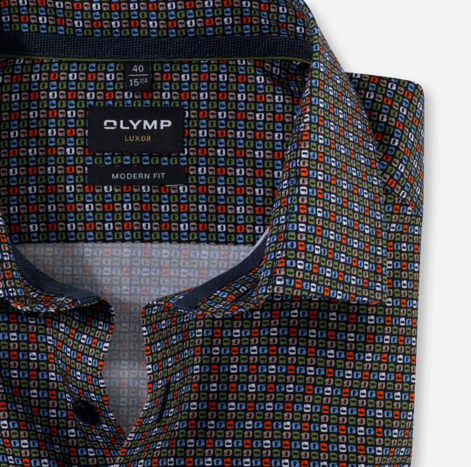 OLYMP Luxor Modern Fit, Businesshemd, Global Kent, Limette LBD81142 Kleidung