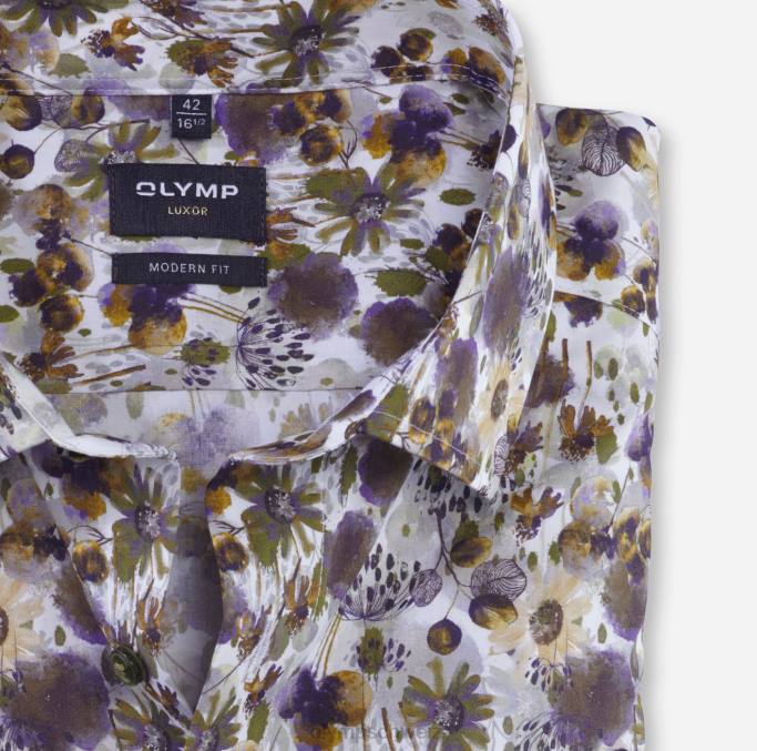 OLYMP Luxor Modern Fit, Businesshemd, Global Kent, Limette LBD81154 Kleidung