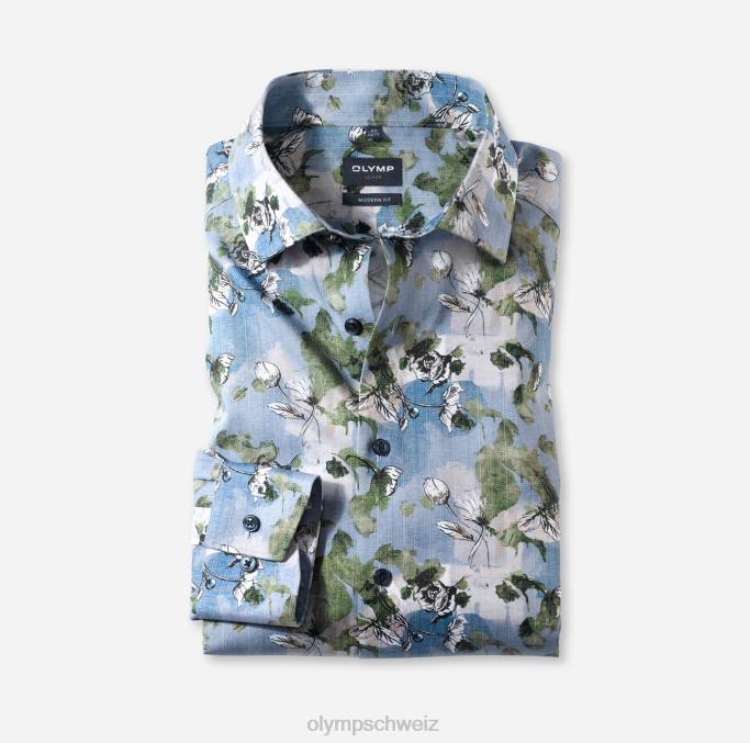 OLYMP Luxor Modern Fit, Businesshemd, Global Kent, Limette LBD8916 Kleidung