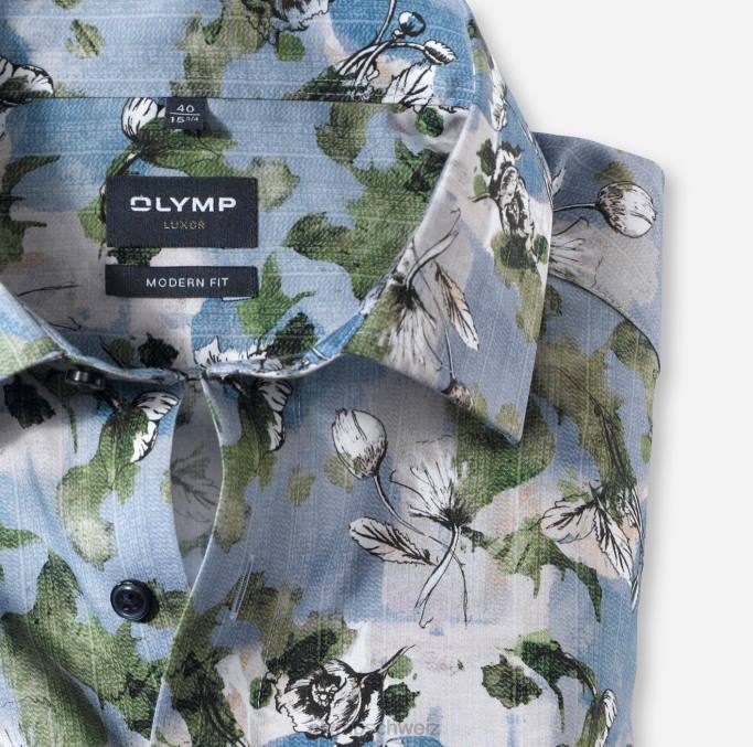 OLYMP Luxor Modern Fit, Businesshemd, Global Kent, Limette LBD8916 Kleidung