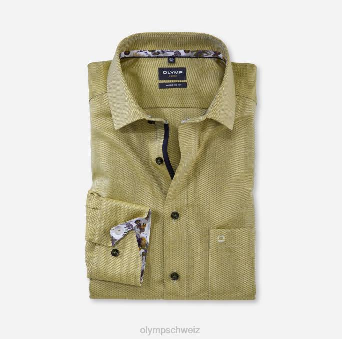 OLYMP Luxor Modern Fit, Businesshemd, Global Kent, Limette LBD8930 Kleidung