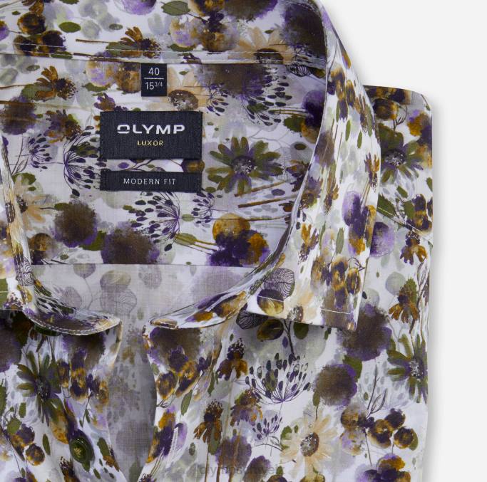 OLYMP Luxor Modern Fit, Businesshemd, Global Kent, Limette LBD8931 Kleidung