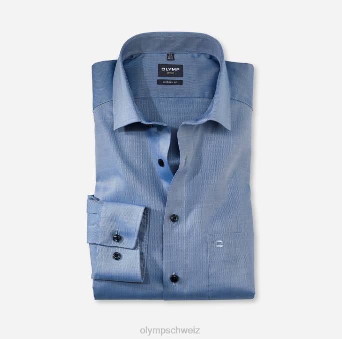 OLYMP Luxor Modern Fit, Businesshemd, Global Kent, Marine LBD81038 Kleidung