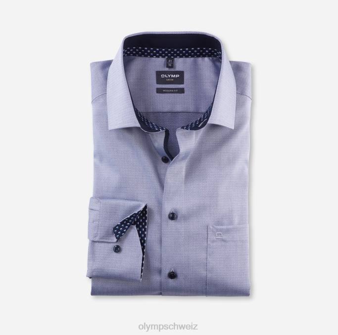 OLYMP Luxor Modern Fit, Businesshemd, Global Kent, Marine LBD8969 Kleidung