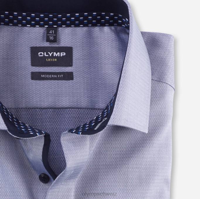OLYMP Luxor Modern Fit, Businesshemd, Global Kent, Marine LBD8969 Kleidung