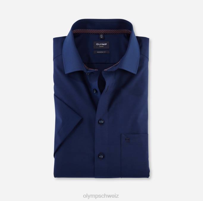 OLYMP Luxor Modern Fit, Businesshemd, Global Kent, Mitternachtsblau LBD81226 Kleidung