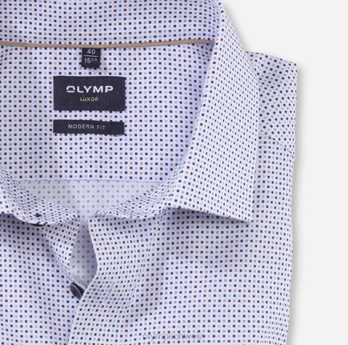 OLYMP Luxor Modern Fit, Businesshemd, Global Kent, Natur LBD81115 Kleidung