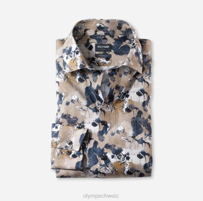 OLYMP Luxor Modern Fit, Businesshemd, Global Kent, Natur LBD81195 Kleidung