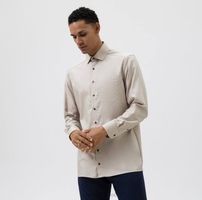 OLYMP Luxor Modern Fit, Businesshemd, Global Kent, Natur LBD81337 Kleidung