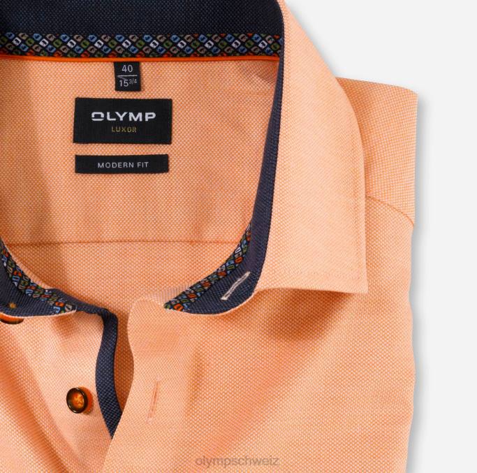 OLYMP Luxor Modern Fit, Businesshemd, Global Kent, Orange LBD81286 Kleidung