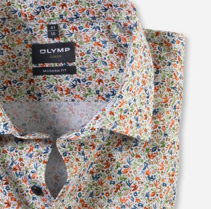 OLYMP Luxor Modern Fit, Businesshemd, Global Kent, Orange LBD81310 Kleidung