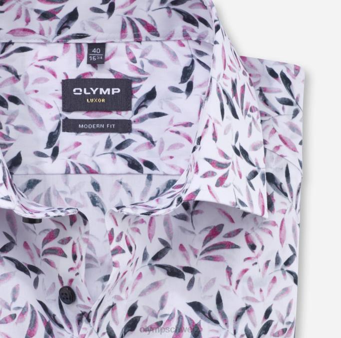 OLYMP Luxor Modern Fit, Businesshemd, Global Kent, Rose LBD81291 Kleidung
