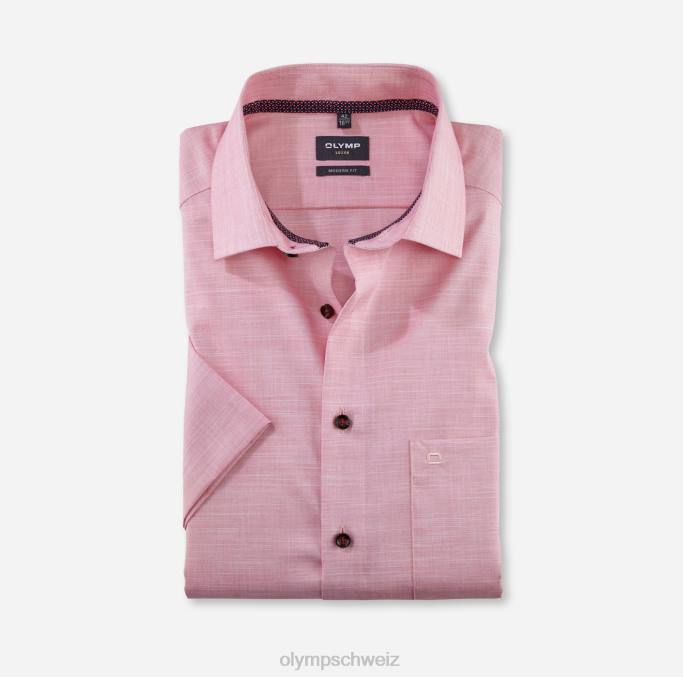 OLYMP Luxor Modern Fit, Businesshemd, Global Kent, Rot LBD81223 Kleidung