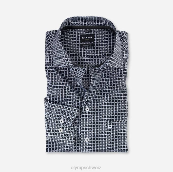 OLYMP Luxor Modern Fit, Businesshemd, Global Kent, Schwarz LBD81365 Kleidung