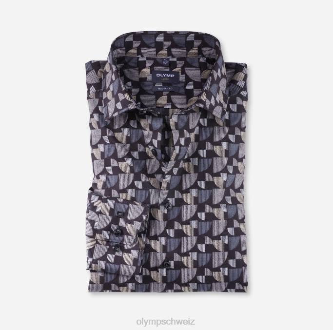 OLYMP Luxor Modern Fit, Businesshemd, Global Kent, Taupe LBD81003 Kleidung