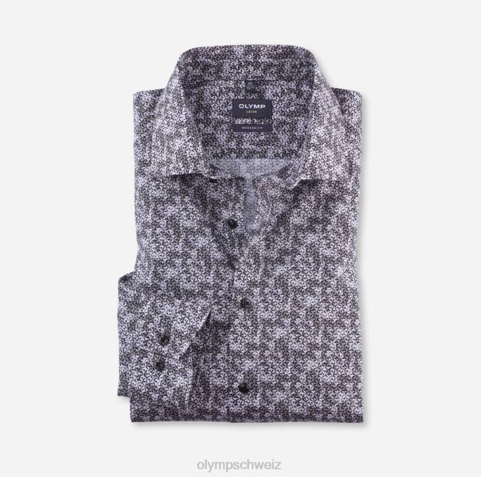 OLYMP Luxor Modern Fit, Businesshemd, Global Kent, Taupe LBD81019 Kleidung