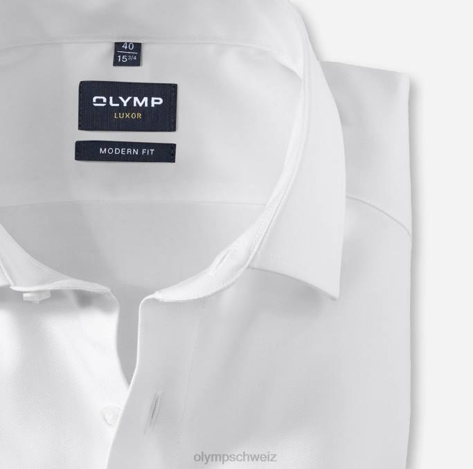 OLYMP Luxor Modern Fit, Businesshemd, Global Kent, Weiß LBD81081 Kleidung