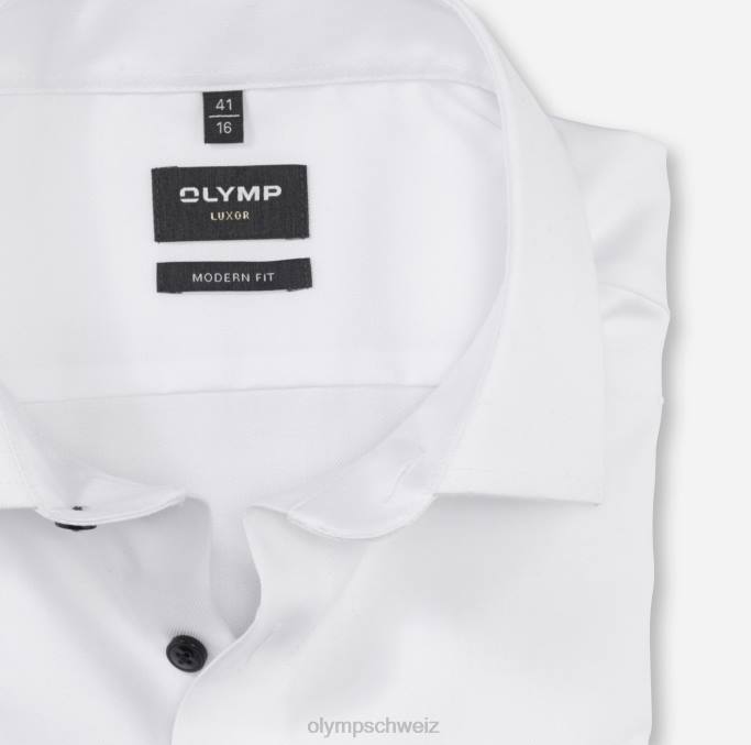 OLYMP Luxor Modern Fit, Businesshemd, Global Kent, Weiß LBD8954 Kleidung