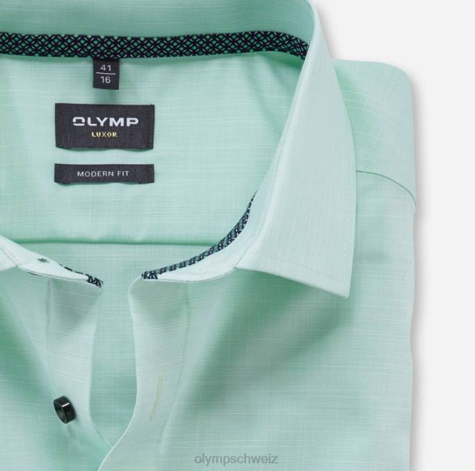 OLYMP Luxor Modern Fit, Businesshemd, Global Kent, hellgrün LBD81201 Kleidung